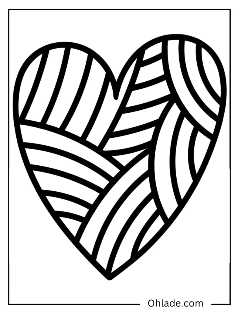 Creative Valentine's Day Heart Coloring Pages